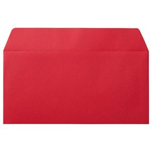(まとめ) 寿堂 カラー横型封筒 110×220mm 127.9g／m2 テープのり付 〒枠なし クランベリー 10350 1パック（10枚）  【×30セット】