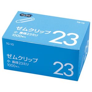 (まとめ) TANOSEE ゼムクリップ 小 23mm シルバー 業務用パック 1箱（1000本）  【×30セット】