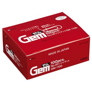 (まとめ) ミツヤ ゼムクリップ ジャイアント 53mm GM-1100 1箱(約100本)  【×30セット】