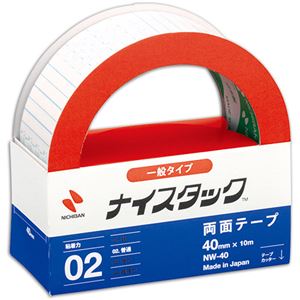 (まとめ) ニチバン ナイスタック 再生紙両面テープ 大巻 40mm×10m NW-40 1巻  【×30セット】