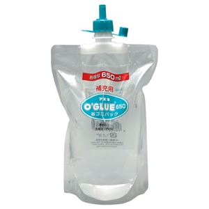 (まとめ) フエキのり オーグルー液状のり 補充用省ゴミパック 650ml GHS65 1個  【×30セット】