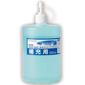 (まとめ) トンボ鉛筆 液体のり アクアピット 補充用 500ml PR-WT 1個  【×30セット】