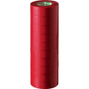 (まとめ) オカモト ビニールテープ No.470 19mm×10m 赤 No.470-19x10 アカ 1パック（10巻）  【×30セット】