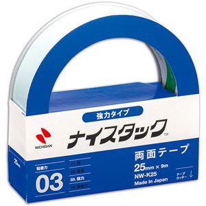 (まとめ) ニチバン ナイスタック 両面テープ 強力タイプ 大巻 25mm×9m NW-K25 1巻  【×30セット】