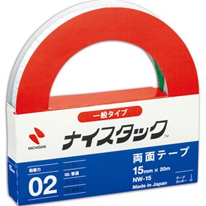 (まとめ) ニチバン ナイスタック 再生紙両面テープ 大巻 15mm×20m NW-15 1巻  【×30セット】
