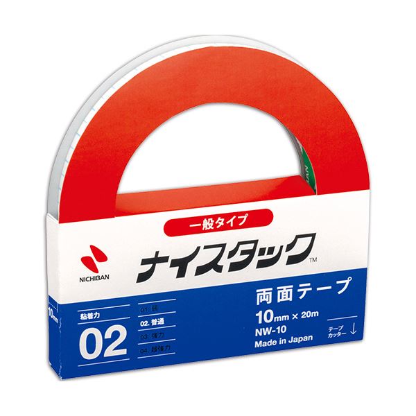 (まとめ) ニチバン ナイスタック 再生紙両面テープ 大巻 10mm×20m NW-10 1巻  【×30セット】
