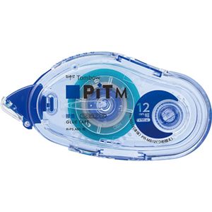 (まとめ) トンボ鉛筆 テープのり ピットテープM 貼るタイプ 本体 12mm×11m PN-MS12 1個  【×30セット】