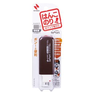 (まとめ) ニチバン テープのり tenori はんこのり 本体 7mm×6.5m 茶 TN-TE7H18 1個  【×30セット】