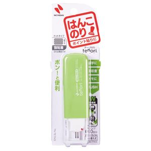 (まとめ) ニチバン テープのり tenori はんこのり 本体 7mm×6.5m グリーン TN-TE7H3 1個  【×30セット】