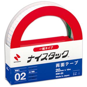 (まとめ) ニチバン ナイスタック 再生紙両面テープ 大巻 20mm×10m NW-20 1巻  【×30セット】