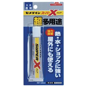 (まとめ) セメダイン 超多用途接着剤 スーパーX クリア 20ml AX-038 1個  【×30セット】