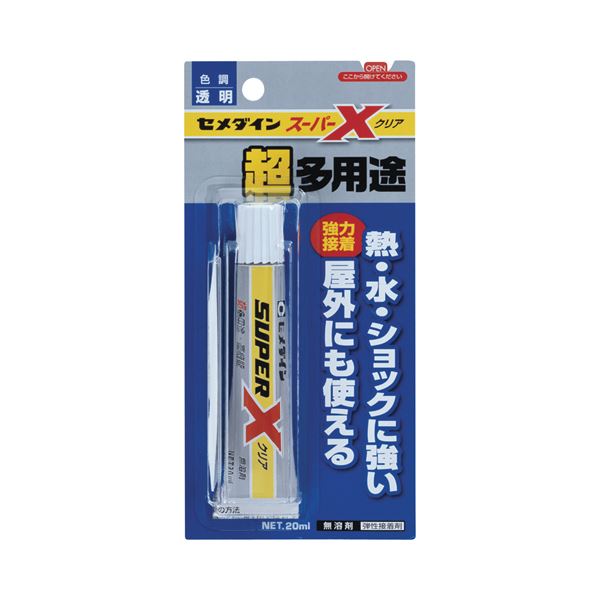 (まとめ) セメダイン 超多用途接着剤 スーパーX クリア 20ml AX-038 1個  【×30セット】