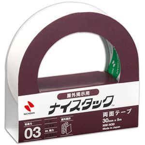 (まとめ) ニチバン ナイスタック 両面テープ 屋外掲示用 大巻 30mm×5m NW-N30 1巻  【×30セット】