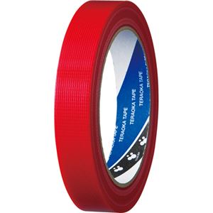 (まとめ) 寺岡製作所 貼ってはがせるP-カットテープ 18mm×25m 赤 4142-18アカ 1巻  【×30セット】