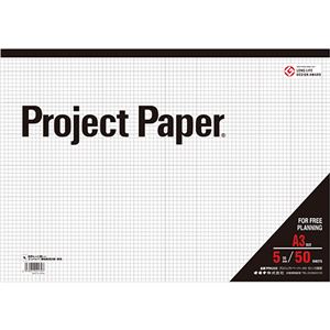 (まとめ) オキナ プロジェクトペーパー A3 5mm方眼 50枚 PPA35S 1冊  【×30セット】