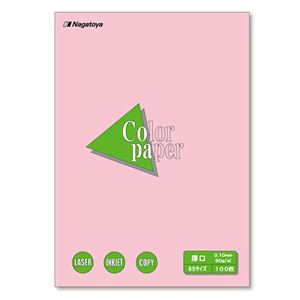 (まとめ) 長門屋商店 Color Paper B5 厚口 桃 ナ-4321 1冊（100枚）  【×30セット】