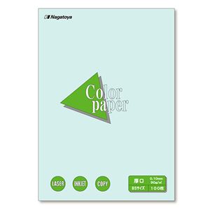 (まとめ) 長門屋商店 Color Paper B5 厚口 水 ナ-4310 1冊（100枚）  【×30セット】
