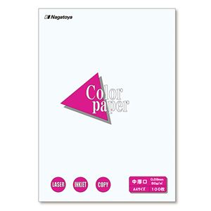 (まとめ) 長門屋商店 Color Paper A4 中厚口 白 ナ-3201 1冊（100枚）  【×30セット】