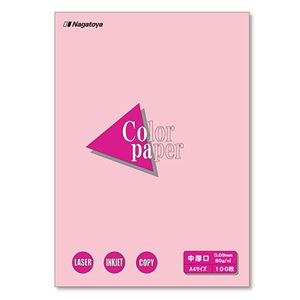 (まとめ) 長門屋商店 Color Paper A4 中厚口 桃 ナ-3221 1冊（100枚）  【×30セット】