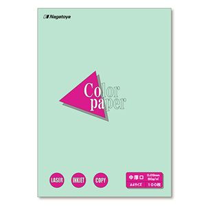 (まとめ) 長門屋商店 Color Paper A4 中厚口 浅黄 ナ-3211 1冊（100枚）  【×30セット】