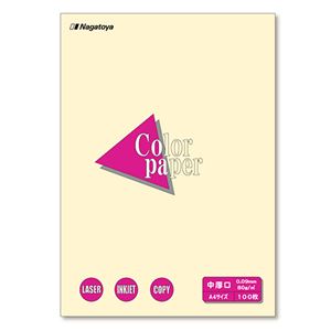 (まとめ) 長門屋商店 Color Paper A4 中厚口 レモン ナ-3202 1冊（100枚）  【×30セット】