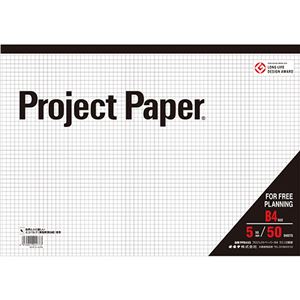 (まとめ) オキナ プロジェクトペーパー B4 5mm方眼 50枚 PPB45S 1冊  【×30セット】