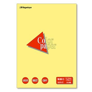 (まとめ) 長門屋商店 Color Paper B5 特厚口 クリーム ナ-4403 1冊（50枚）  【×30セット】