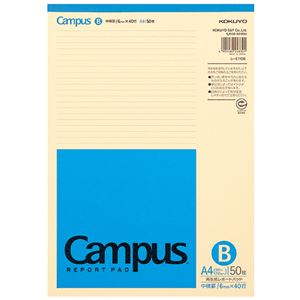 (まとめ) コクヨ キャンパス 再生紙レポート箋 A4 B罫 40行 50枚 レ-E110B 1冊  【×30セット】