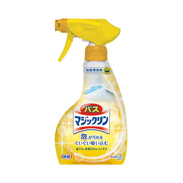 (まとめ) 花王 バスマジックリン 泡立ちスプレー 本体 380ml 1本  【×30セット】