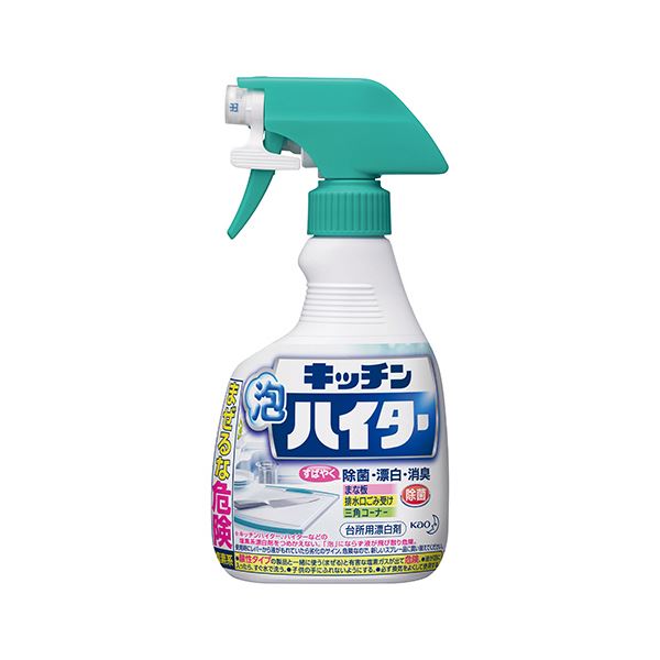 (まとめ) 花王 キッチン泡ハイター 本体 400ml 1本  【×30セット】