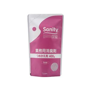 (まとめ) エステー サニティー 業務用消臭剤 タンクタイプ せっけん つめかえ用 400g 1個  【×30セット】