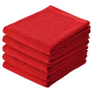 (まとめ) アイ・フィット フェイスタオル ワインレッド FT-WR5 1パック（5枚）  【×30セット】