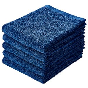 (まとめ) アイ・フィット フェイスタオル ネイビー FT-NV5 1パック（5枚）  【×30セット】