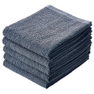 (まとめ) アイ・フィット フェイスタオル チャコールグレー FT-CG5 1パック（5枚）  【×30セット】