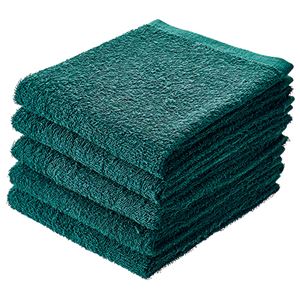 (まとめ) アイ・フィット フェイスタオル ダークグリーン FT-DG5 1パック（5枚）  【×30セット】