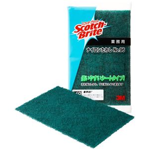 (まとめ) 3M スコッチ・ブライト ナイロンたわし No.96 グリーン 1枚  【×30セット】