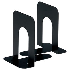 (まとめ) TANOSEE ブックエンド T型 中 ブラック 1組（2枚）  【×30セット】