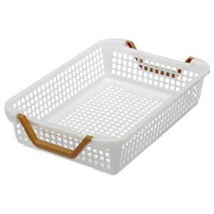 (まとめ) 山田化学 スタックバスケット ナチュラル No.340 1個  【×30セット】