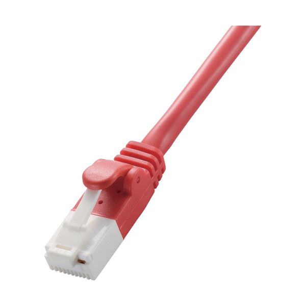 (まとめ) エレコム Cat6対応ツメ折れ防止LANケーブル レッド 1m LD-GPT／R1／RS 1本  【×30セット】