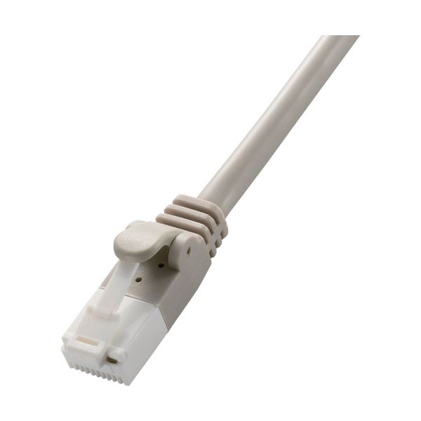 (まとめ) エレコム Cat6対応ツメ折れ防止LANケーブル ライトグレー 3m LD-GPT／LG3／RS 1本  【×30セット】