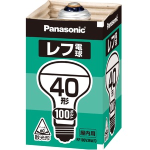 (まとめ) パナソニック レフ電球 屋内用 40W形 E26口金 ホワイト RF100V36W/D(1個)  【×30セット】