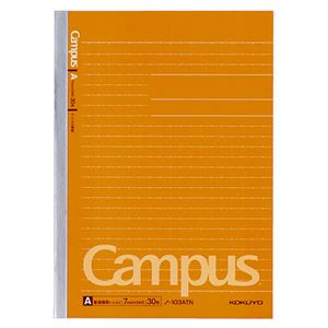 (まとめ) コクヨ キャンパスノート(ドット入り罫線) A5 A罫 30枚 ノ-103ATN 1セット(5冊)  【×30セット】