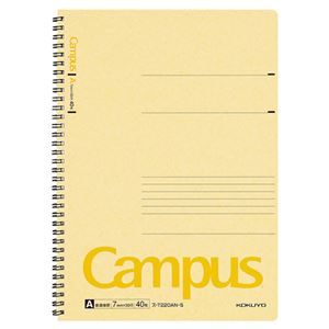 (まとめ) コクヨ キャンパス ツインリングノート A4 A罫 40枚 黄 ス-T220AN-S 1冊  【×30セット】