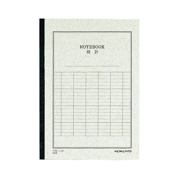 (まとめ) コクヨ 統計ノート セミB5 縦罫6本 40枚 ノ-4V 1冊  【×30セット】