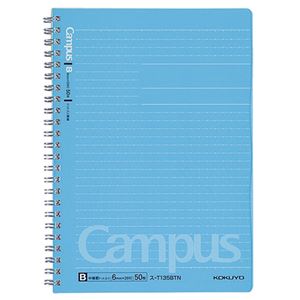 (まとめ) コクヨ キャンパス ツインリングノート（ドット入り罫線） A5 B罫 50枚 ス-T135BTN 1冊  【×30セット】