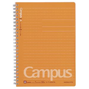 (まとめ) コクヨ キャンパス ツインリングノート（ドット入り罫線） A5 A罫 50枚 ス-T135ATN 1冊  【×30セット】
