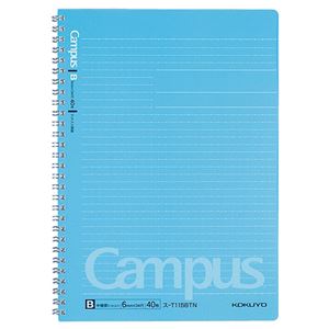 (まとめ) コクヨ キャンパス ツインリングノート（ドット入り罫線） セミB5 B罫 40枚 ス-T115BTN 1冊  【×30セット】