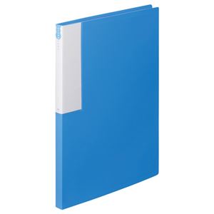 (まとめ) TANOSEE クリヤーブック（クリアブック） A4タテ 24ポケット 背幅17mm ブルー 1冊  【×30セット】