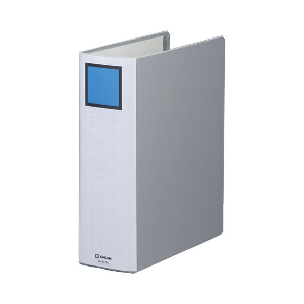 (まとめ) キングファイル スーパードッチ(脱・着)イージー A4タテ 800枚収容 背幅96mm グレー 2478A 1冊  【×30セット】