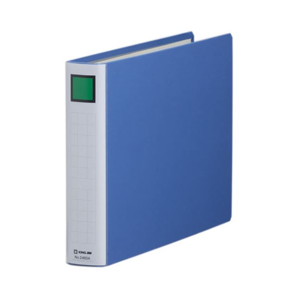 (まとめ) キングファイル スーパードッチ(脱・着)イージー A4ヨコ 300枚収容 背幅46mm 青 2483A 1冊  【×30セット】
